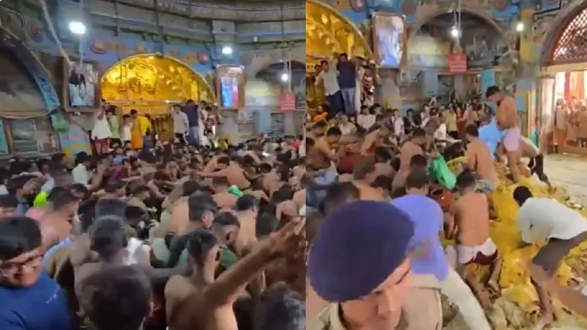 ਮੰਦਰ ਦੇ ਦਰਵਾਜ਼ੇ ਖੁੱਲ੍ਹਦੇ ਹੀ ਸ਼ਰਧਾਲੂਆਂ ਨੇ ਕੀਤਾ ਹਮਲਾ ਤੇ ਲੁੱਟਿਆ 3000 ਕਿਲੋਗ੍ਰਾਮ ਪ੍ਰਸ਼ਾਦ